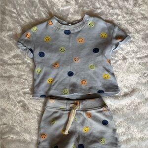 Old Navy Light Blue Baby Waffle Knit Two-Piece Set